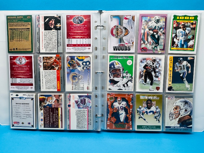 Photo 4 of 812066… final sale no returns/refunds-216 mixed football cards in binder 