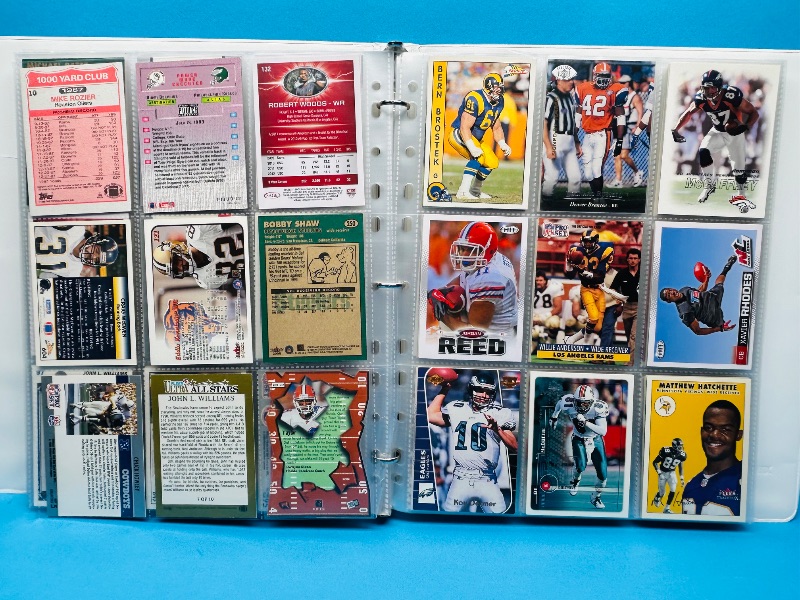 Photo 17 of 812066… final sale no returns/refunds-216 mixed football cards in binder 