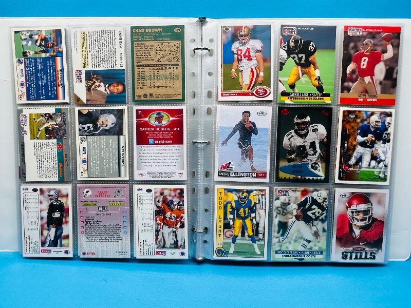 Photo 2 of 812066… final sale no returns/refunds-216 mixed football cards in binder 