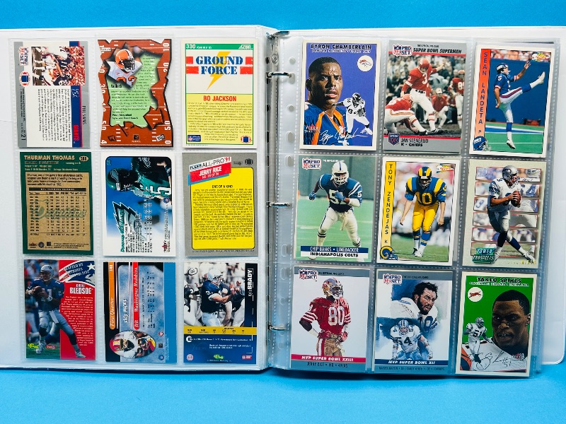 Photo 21 of 812066… final sale no returns/refunds-216 mixed football cards in binder 