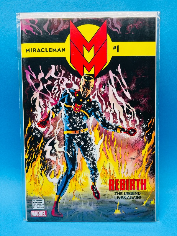 Photo 1 of 812081…rebirth classic variant cover of 1st appearance of Miracleman #1 comic in plastic sleeve 