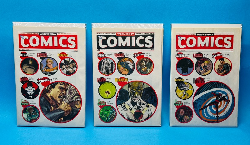 Photo 1 of 812084…3 Wednesday comics in plastic sleeves 