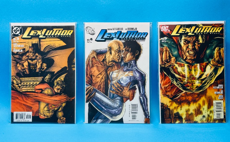 Photo 1 of 812091…3 Lex Luthor  comics in plastic sleeves 