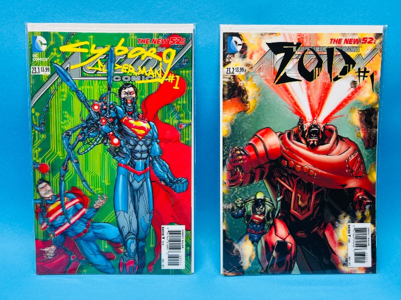 Photo 1 of 812097…3-D covers Superman  comics in plastic sleeves 