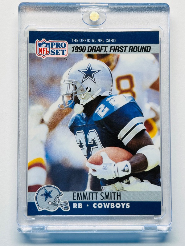 Photo 1 of 812113…Rookie Emmitt Smith card 685 in hard plastic case 