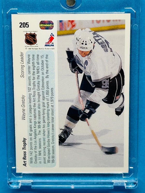 Photo 2 of 812118…Wayne  Gretzky card 205 in hard plastic case 