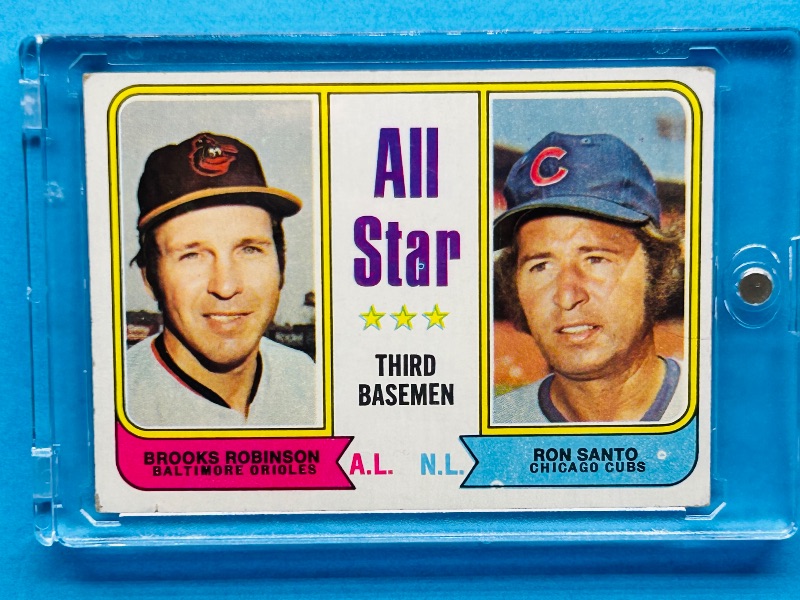 Photo 1 of 812128…vintage all star third baseman card 334  in hard plastic case