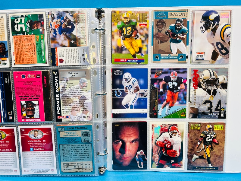 Photo 15 of 812230… final sale no returns/refunds-144 mixed football cards in binder 