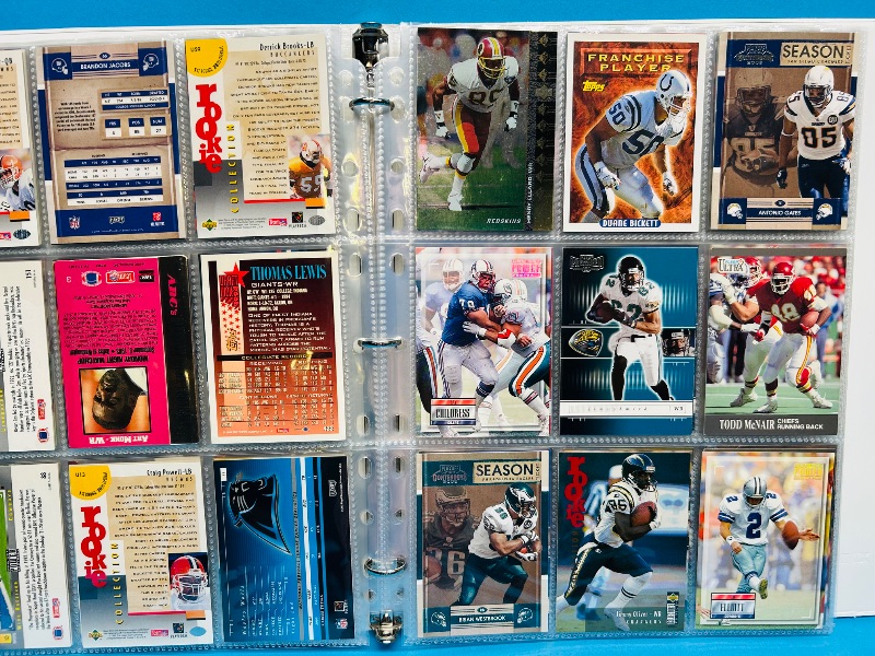 Photo 12 of 812230… final sale no returns/refunds-144 mixed football cards in binder 