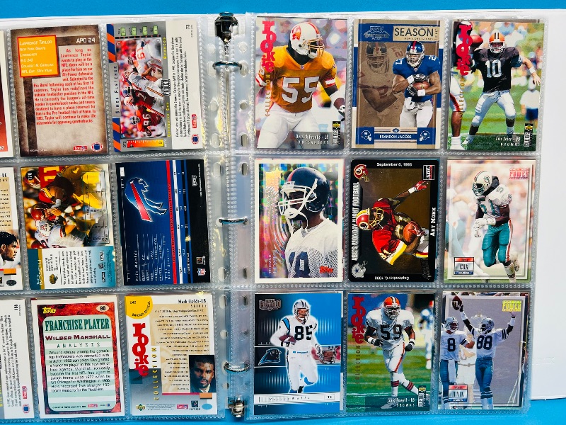 Photo 10 of 812230… final sale no returns/refunds-144 mixed football cards in binder 