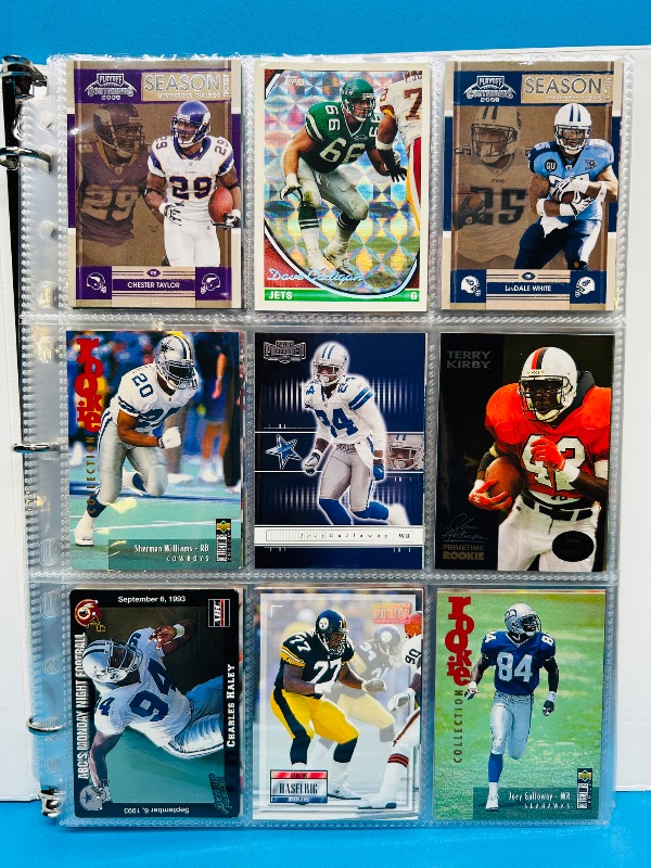 Photo 1 of 812230… final sale no returns/refunds-144 mixed football cards in binder 