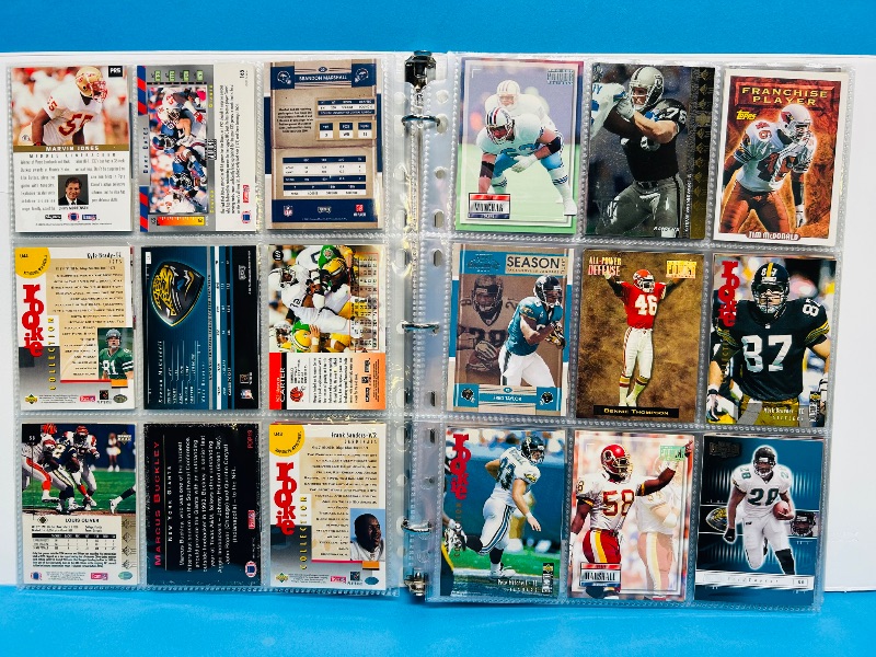 Photo 14 of 812230… final sale no returns/refunds-144 mixed football cards in binder 