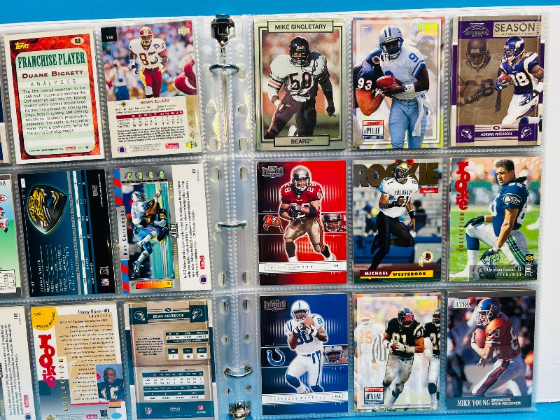 Photo 7 of 812230… final sale no returns/refunds-144 mixed football cards in binder 