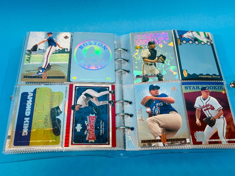 Photo 1 of 812233… final sale no returns/refunds-80 holo, chrome, foil, refractor baseball cards in binder 