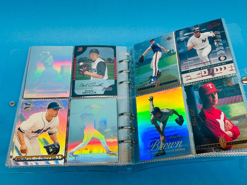 Photo 4 of 812233… final sale no returns/refunds-80 holo, chrome, foil, refractor baseball cards in binder 