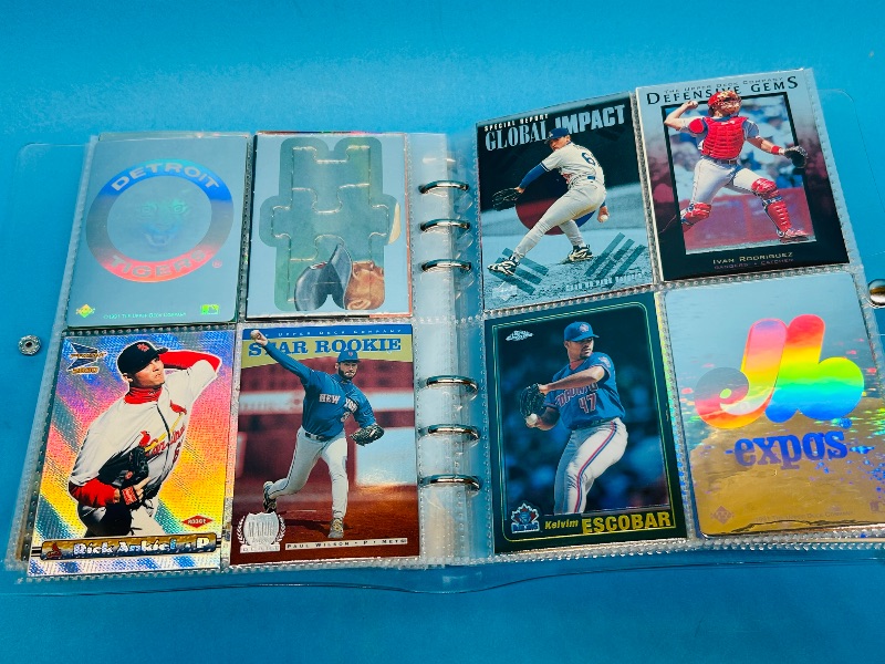 Photo 11 of 812233… final sale no returns/refunds-80 holo, chrome, foil, refractor baseball cards in binder 