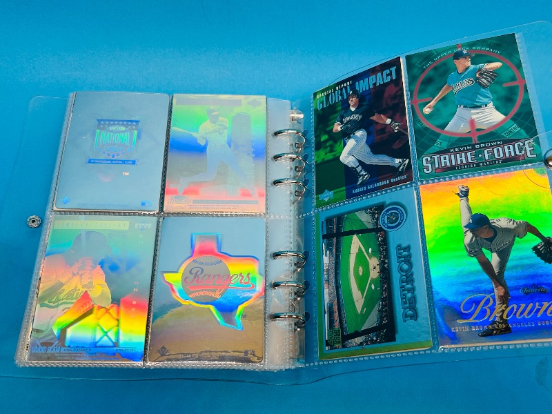 Photo 2 of 812233… final sale no returns/refunds-80 holo, chrome, foil, refractor baseball cards in binder 