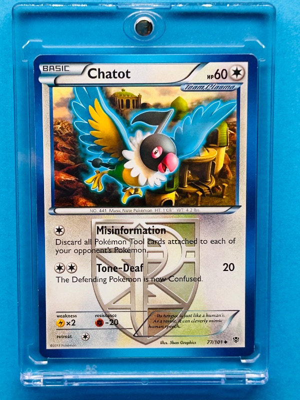 Photo 1 of 812275… Pokémon card in hard plastic case 77/101