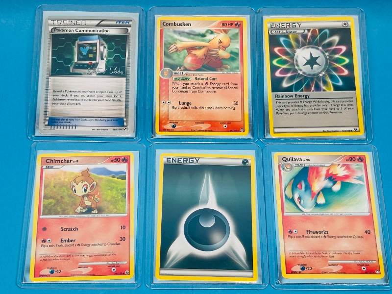 Photo 1 of 812278…6 Pokémon cards in hard plastic sleeves 