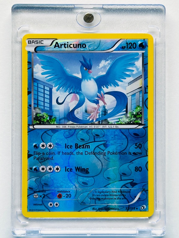 Photo 1 of 812283… Pokémon reverse holo card in hard plastic case Articuno