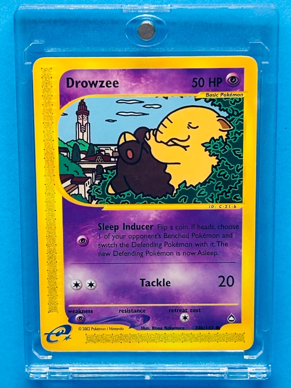 Photo 1 of 812303…  Pokémon card in hard plastic case Drowzee