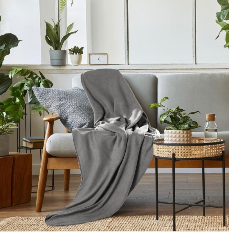 Photo 1 of 812335…5 pack- fleece throw blankets  50 x 60” gray