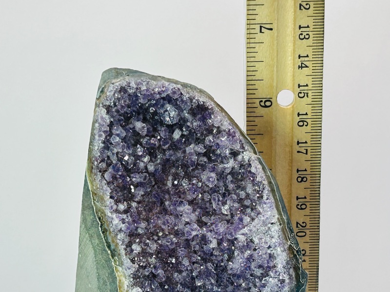 Photo 4 of 812337…6.5” amethyst crystal rock on stand- height includes display stand 