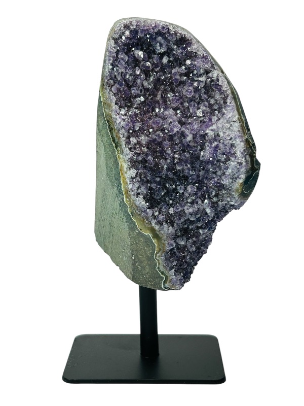 Photo 1 of 812337…6.5” amethyst crystal rock on stand- height includes display stand 