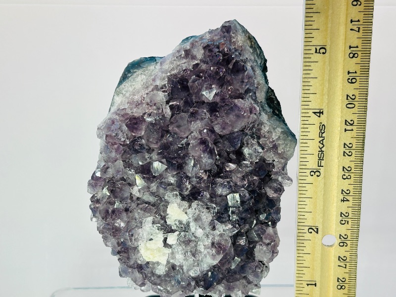 Photo 4 of 812338…5.5” amethyst crystal rock on stand- height includes display stand 