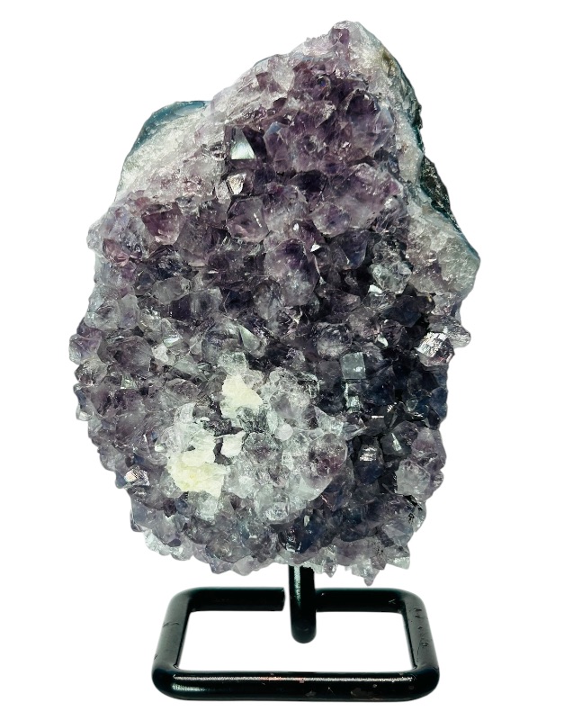 Photo 1 of 812338…5.5” amethyst crystal rock on stand- height includes display stand 