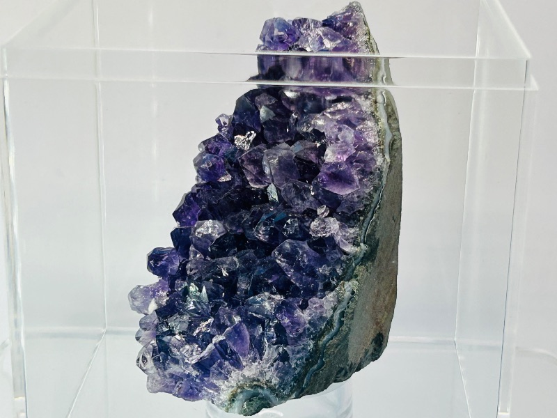 Photo 1 of 812350…amethyst crystal rock in 4 x 4” acrylic case