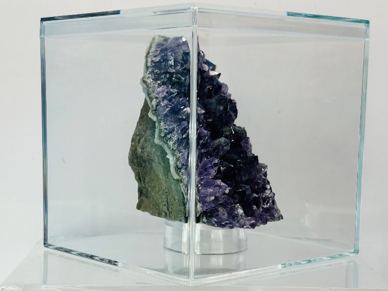 Photo 1 of 812350…amethyst crystal rock in 4 x 4” acrylic case