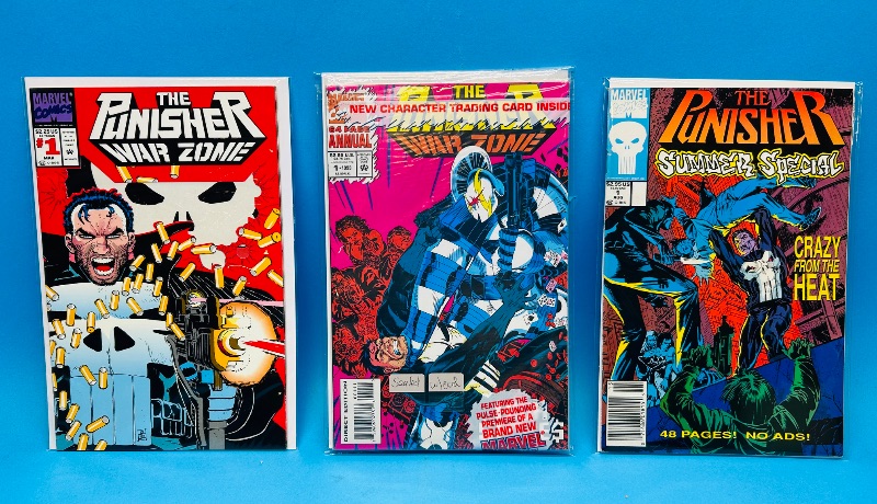 Photo 1 of 812397…3 punisher #1 comics in plastic sleeves 