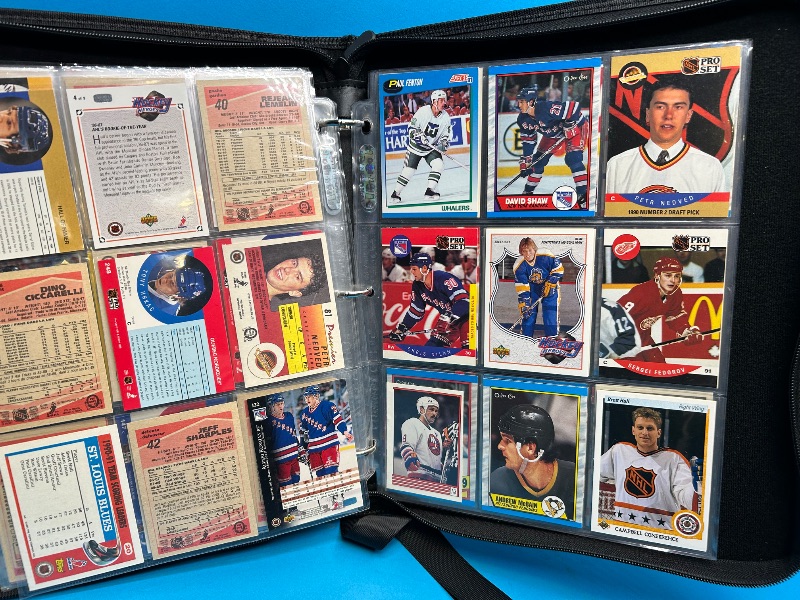 Photo 1 of 812403…final sale no returns/refunds-198 mixed hockey cards in binder 