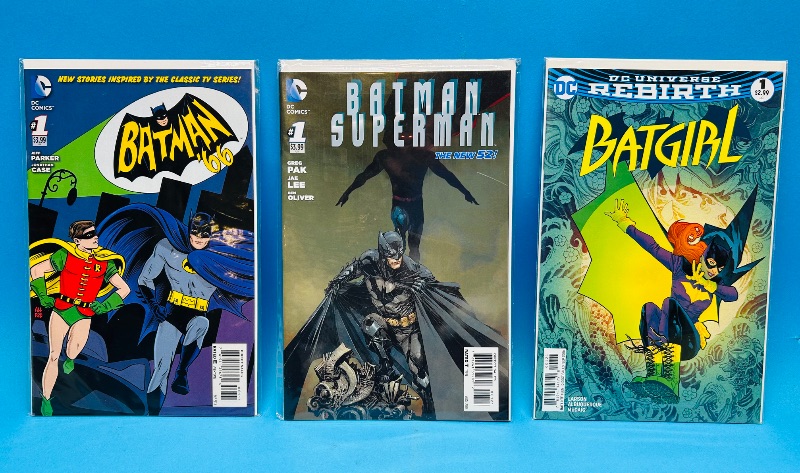 Photo 1 of 812413…3 number 1   comics in plastic sleeves 