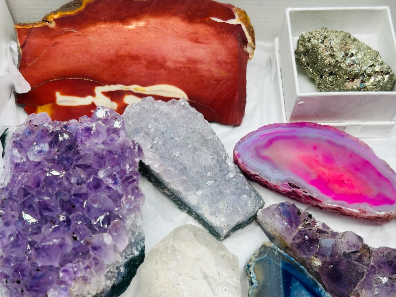 Photo 1 of 812423…rock collection- amethyst, crystal, petrified wood, pyrite (fools gold), agates and more