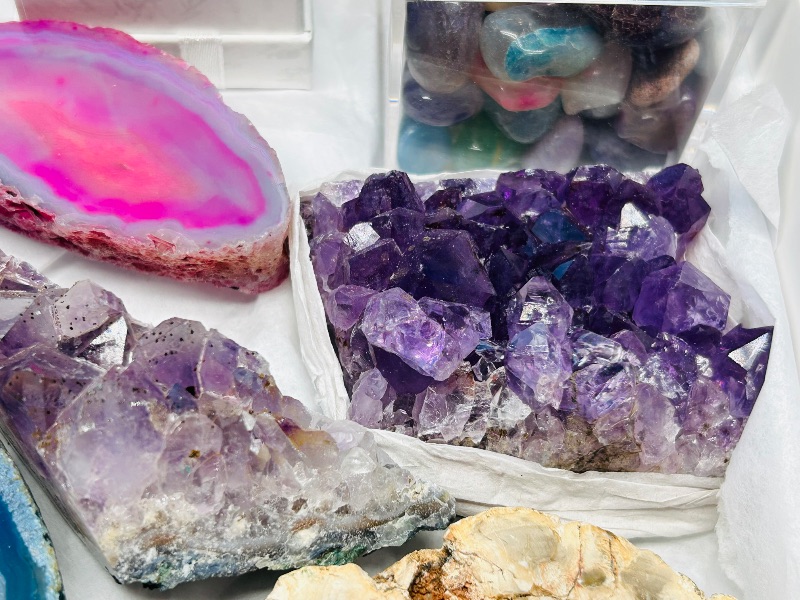 Photo 1 of 812423…rock collection- amethyst, crystal, petrified wood, pyrite (fools gold), agates and more