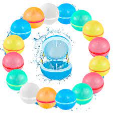 Photo 1 of 16Pcs Reusable Glowing Water Balloons for Kids,Refillable Water Bomb