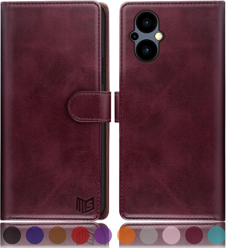 Photo 1 of SUANPOT for Oneplus Nord N20 5G Wallet case ?RFID Blocking? Credit Card Holder, Flip Folio Book PU Leather Phone case Shockproof Cover Women Men for OnePlus Nord N20 5G case Wine Red ( 2 PACK ) 