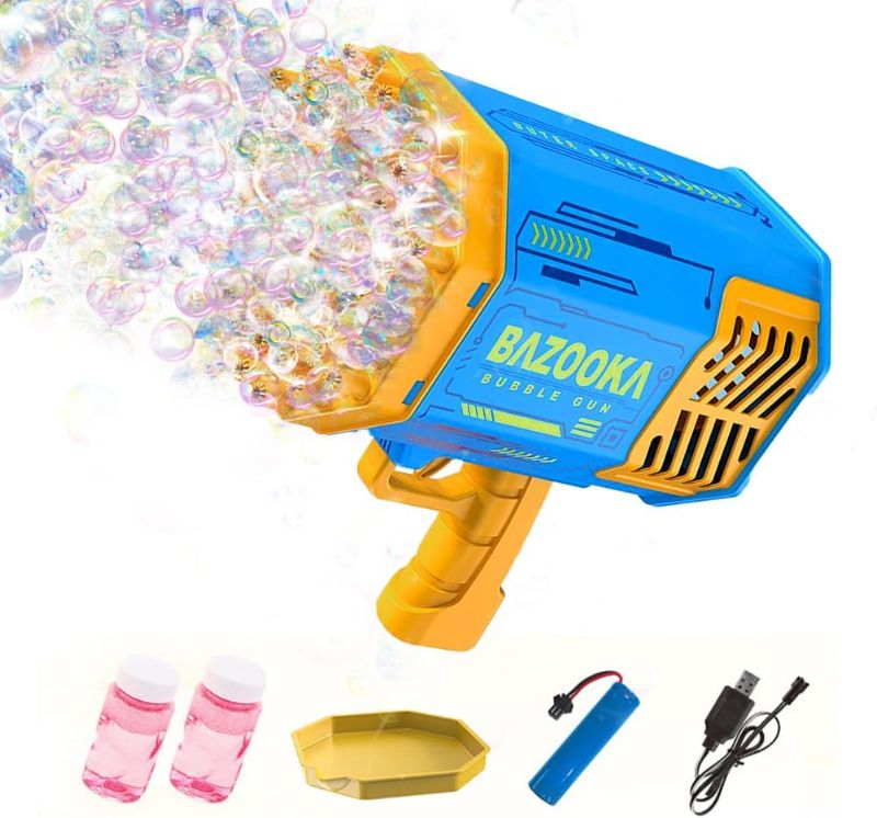 Photo 1 of 
Bubble Gun Machine Automatic 69 Hole Bubble Blaster Gun Blower for Kids Toy Outdoor Indoor Birthday Wedding Party