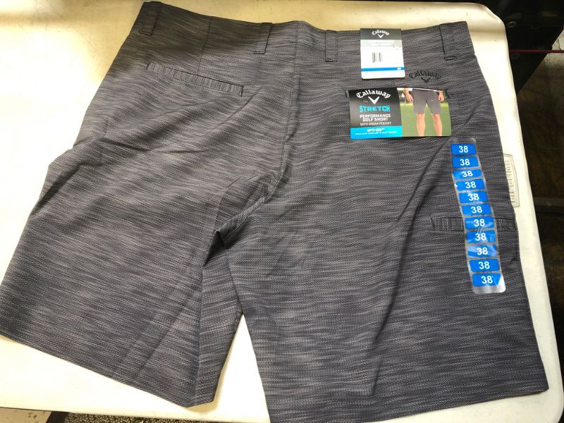 Photo 2 of Callaway Stretch Performance Golf Short with Media Pocket (Caviar 38)