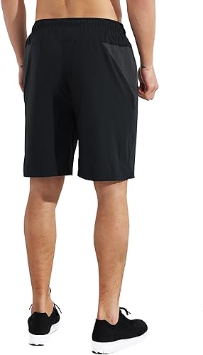 Photo 2 of EZRUN Mens SIZE XL 9 Inch Lightweight Running Workout Shorts with Liner Loose-Fit Gym Shorts for Men with Zipper Pockets
