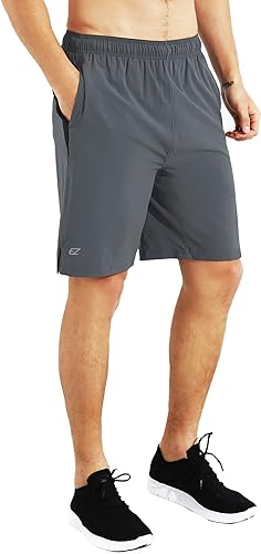 Photo 1 of EZRUN Mens SIZE 3XL 9 Inch Lightweight Running Workout Shorts with Liner Loose-Fit Gym Shorts for Men with Zipper Pockets