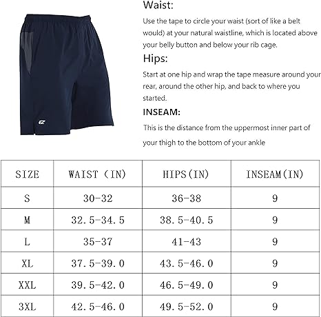 Photo 1 of [LOT OF 3] EZRUN Mens SIZE XL 9 Inch Lightweight Running Workout Shorts with Liner Loose-Fit Gym Shorts for Men with Zipper Pockets
