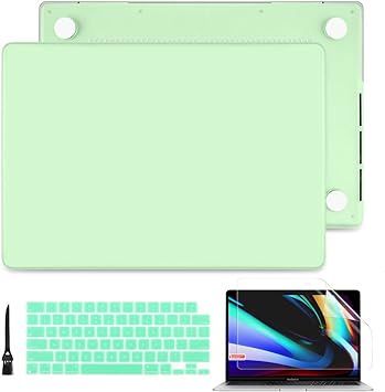 Photo 1 of Batianda Case for New MacBook Pro 14 2021 2023 Release Model A2442 M1 M2 Pro/Max Chip, Plastic Hardshell with Keyboard Cover & Screen Protector for Mac Pro 14.2 inch, Honeydew Green