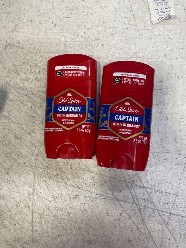 Photo 2 of 2 PACKS -- Old Spice Red Collection Captain Scent Invisible Solid Anti-Perspirant and Deodorant for Men 2.6 Oz.