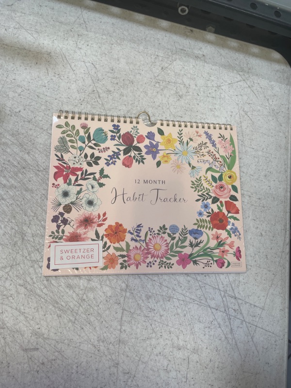 Photo 2 of S&O Floral Habit Tracker Calendar - 24 Month Daily Habit Tracker Journal - Habit Tracker Planner with Personalized Goal Chart for Fitness, Finance & Self Improvement - Weekly Chore Chart for Adults