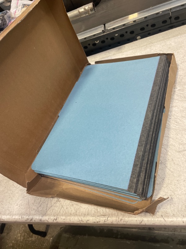 Photo 2 of 10 Blue Classification Folders - 1 Divider - 2 Inch Tyvek Expansions - Durable 2 Prongs Designed to Organize Standard Medical Files, Law Client Files, Office Reports - Letter Size, Blue, 10 Pack
