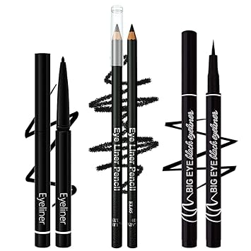 Photo 1 of 3 PACK -- ETEDES 3 Different Precision Eyeliners,Waterproof,Smudge Proof,[3-in-1] Eyeliner *3;Black #-0714069
