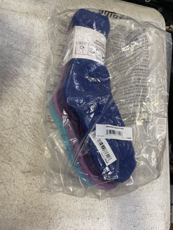 Photo 2 of Amazon Essentials Women's Standard Cozy Socks 6 - 9 Grey/Navy/Purple